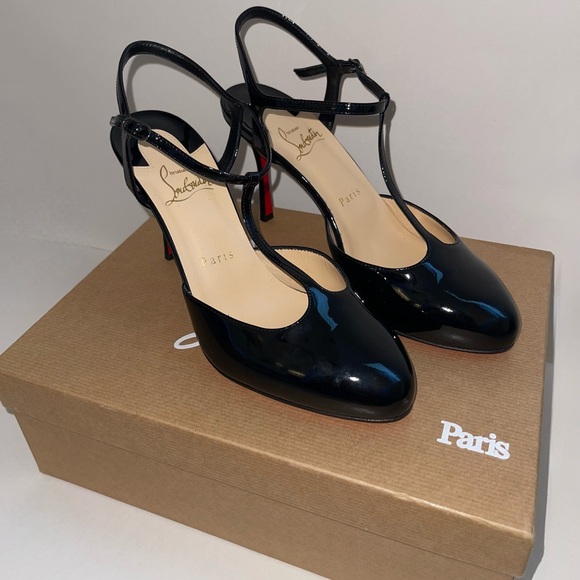 Christian Louboutin Black Patent Leather Heels - Picture 5 of 6